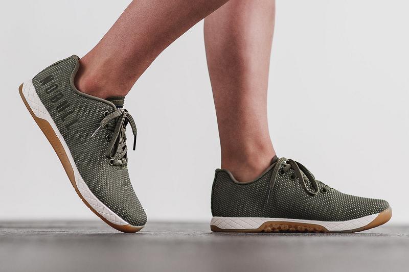 Nobull Army Ivory Gum Women's Trainers Dark / Grey | USA L2033I